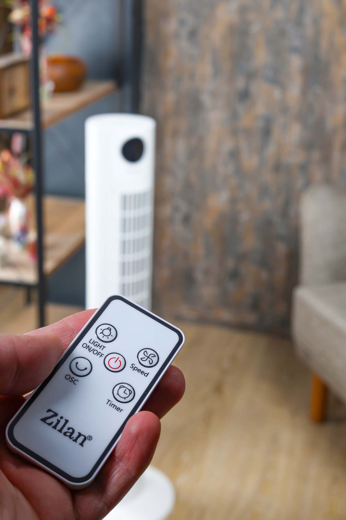 Zilan-Tower Fan Zln1023, Led Display, Timer, 3 Speeds, 3 Preset Modes, 60w 9