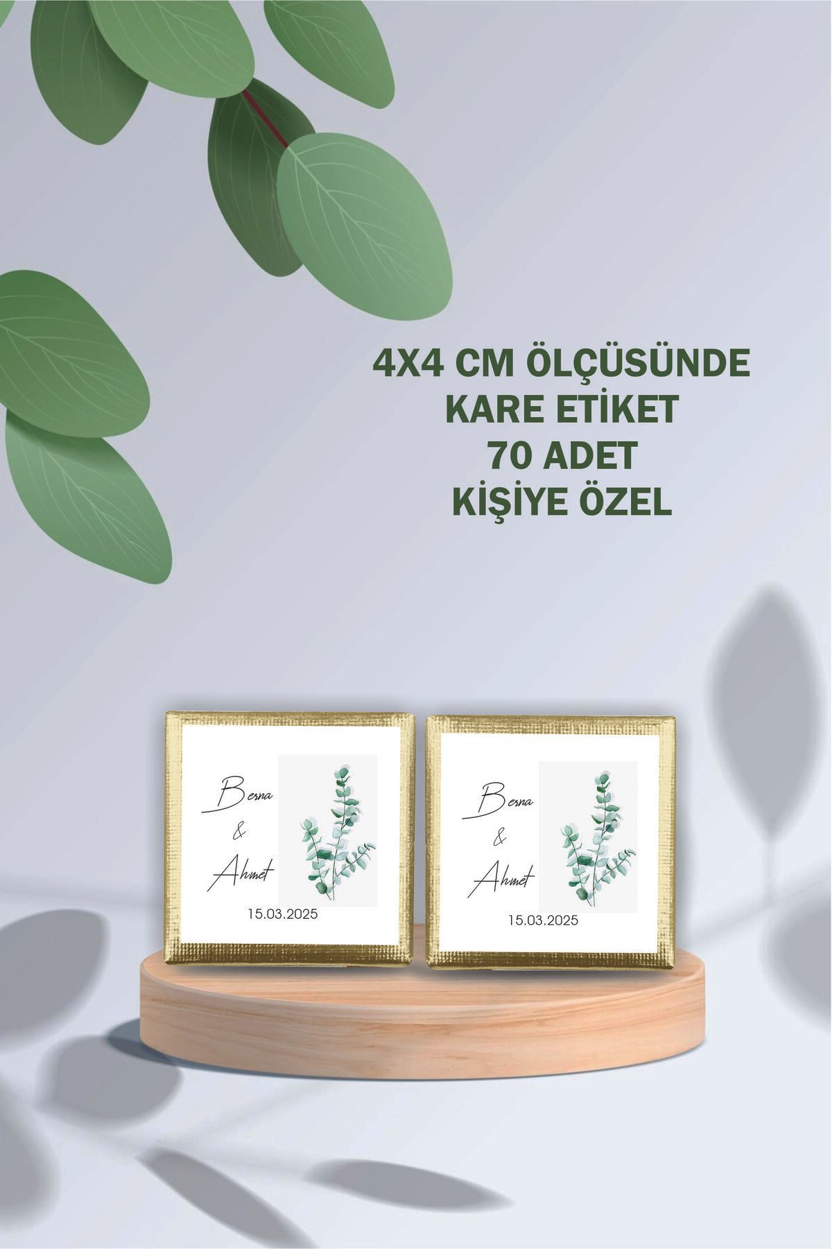 Ary KİŞİYE ÖZEL KARE ÇİKOLATA ETİKETİ