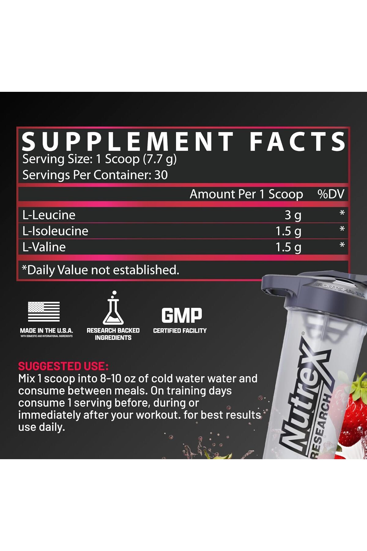 Nutrex-BCAA 6000 30SERV FRUIT PUNCH 231G 4