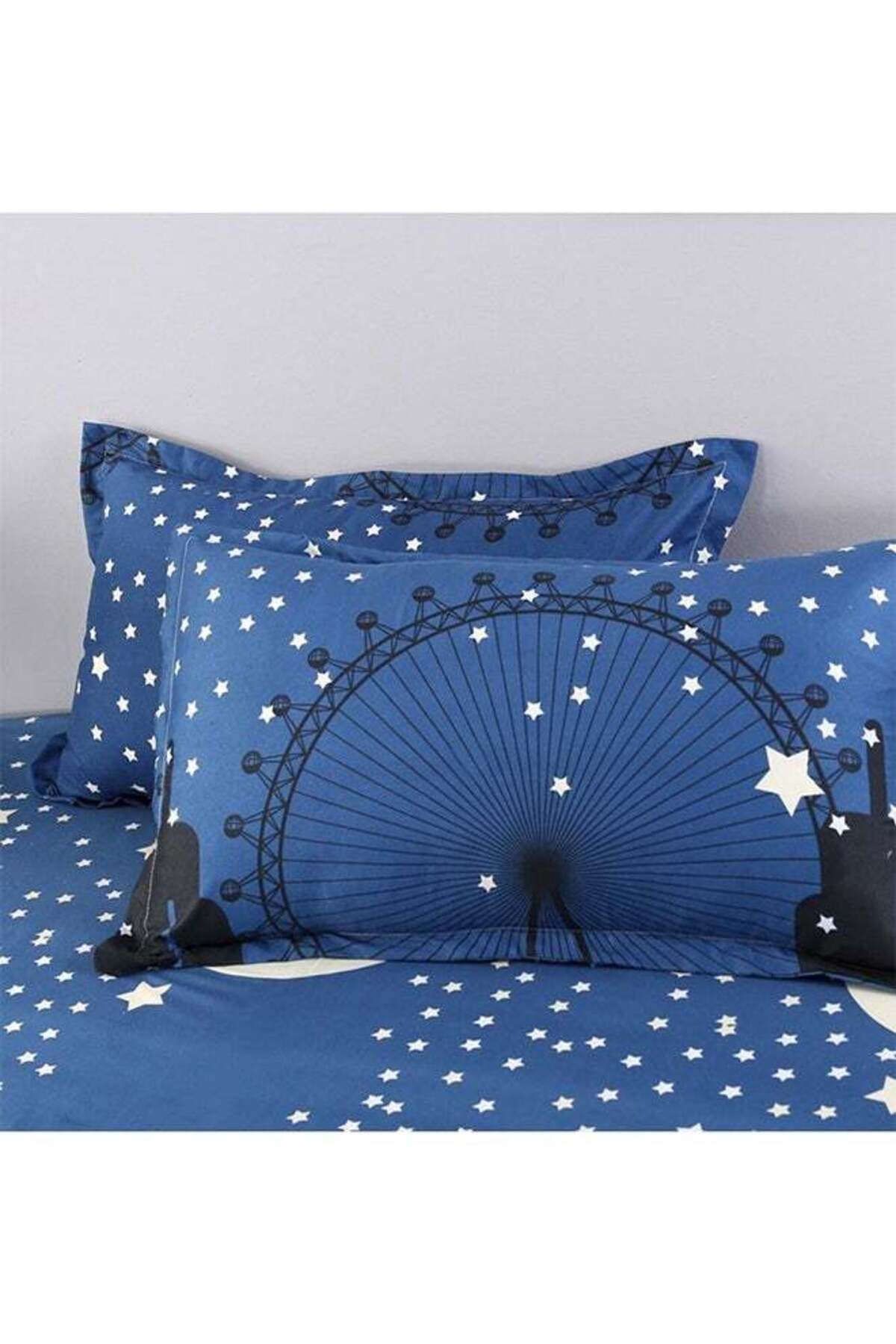 COOYA-4-Piece Floral Printed Duvet Cover Set, Luxury Polyester Microfiber Soft Feeling with Pillow Case 6