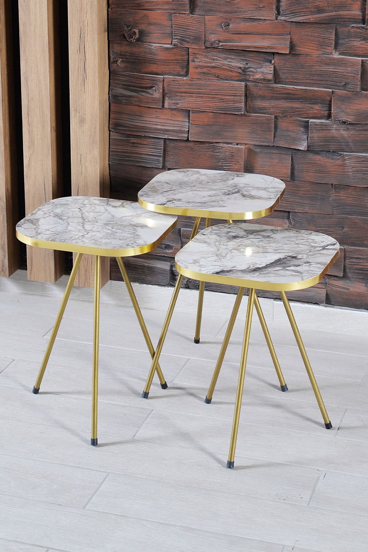 pazarella Zigon Sehpa 34*34 Altın Efes