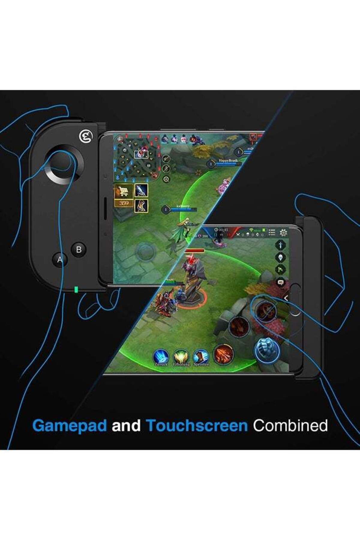 GameSir-T6 One-Handed Wireless Mobile Controller – Bluetooth, Stretchable Grip, FPS Gaming, Black 2