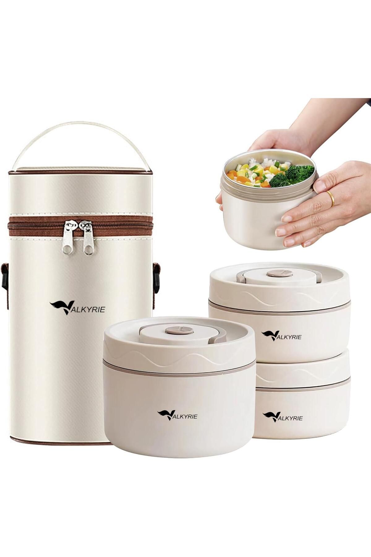 valkyrie-304 مجموعة حاوية طعام معزولة حراريًا من الفولاذ 2 × 420 مل 550 مل مع حقيبة 1