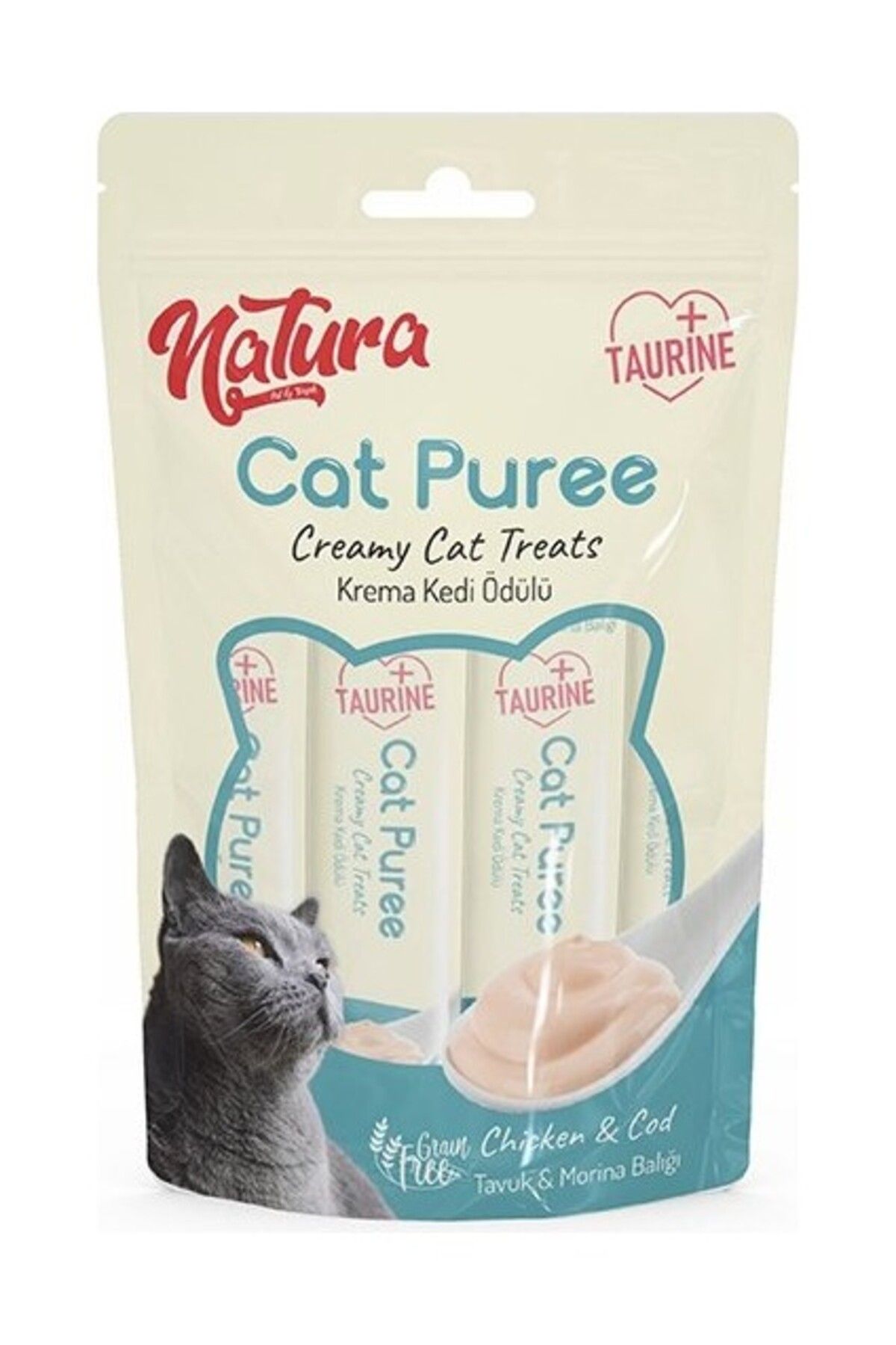 Furlo Natura Cat Pure Cod & Tavuklu Kedi Sıvı Ödül Maması 4 Adet