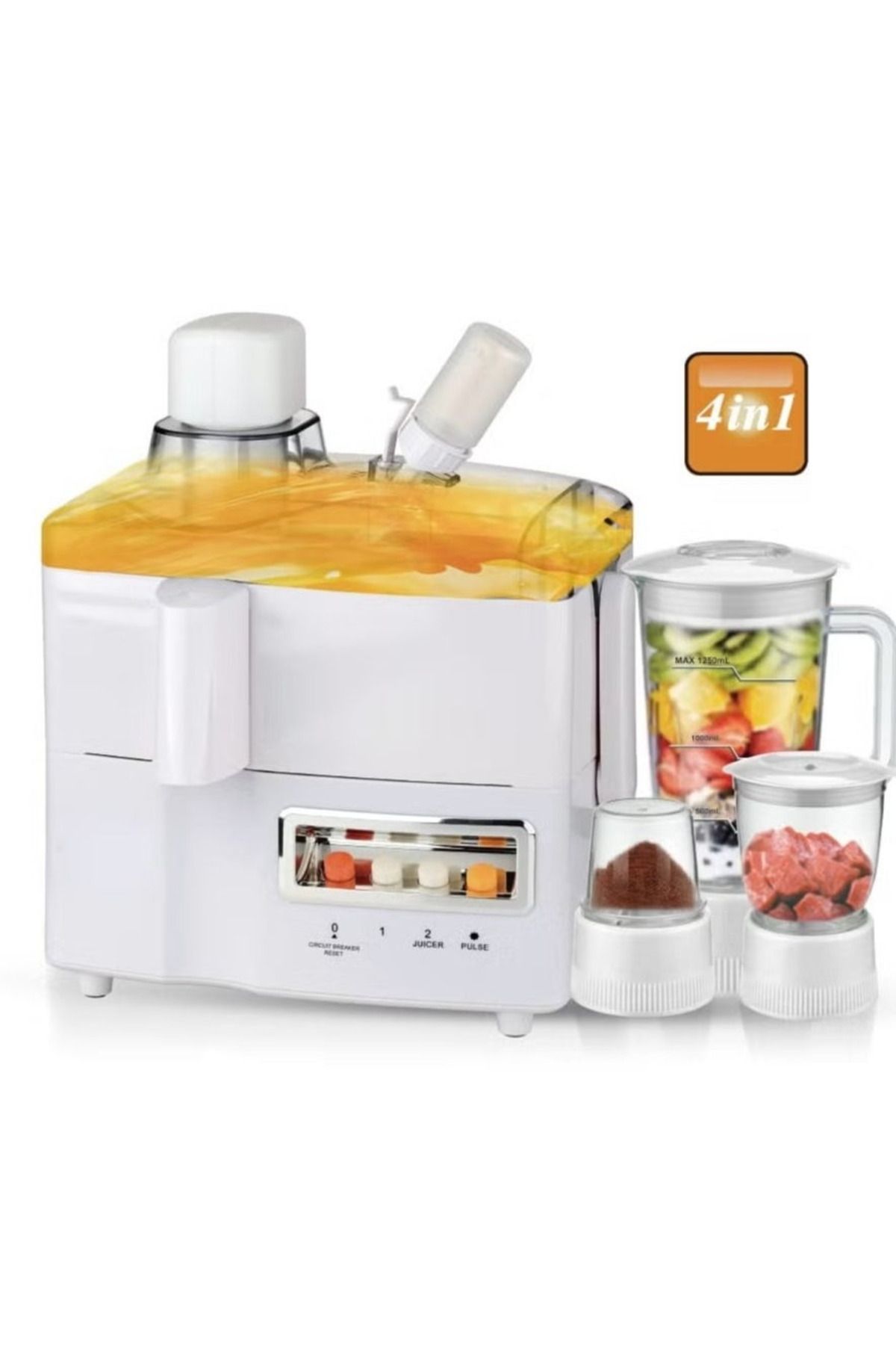 Denx-معالج طعام 4 في 1 مع 29 وظيفة (خلاط، مطحنة، معالج طعام، مفرمة) DX2500 3