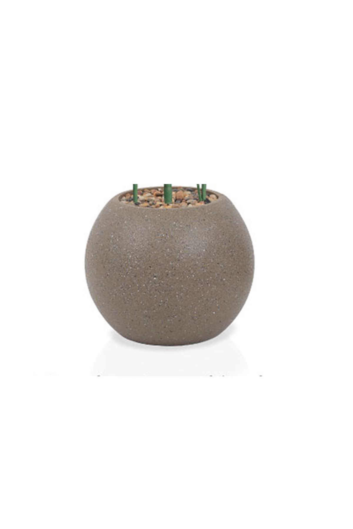 Generic-Artificial Areca Palm (3 branches) with round plastic stand 3