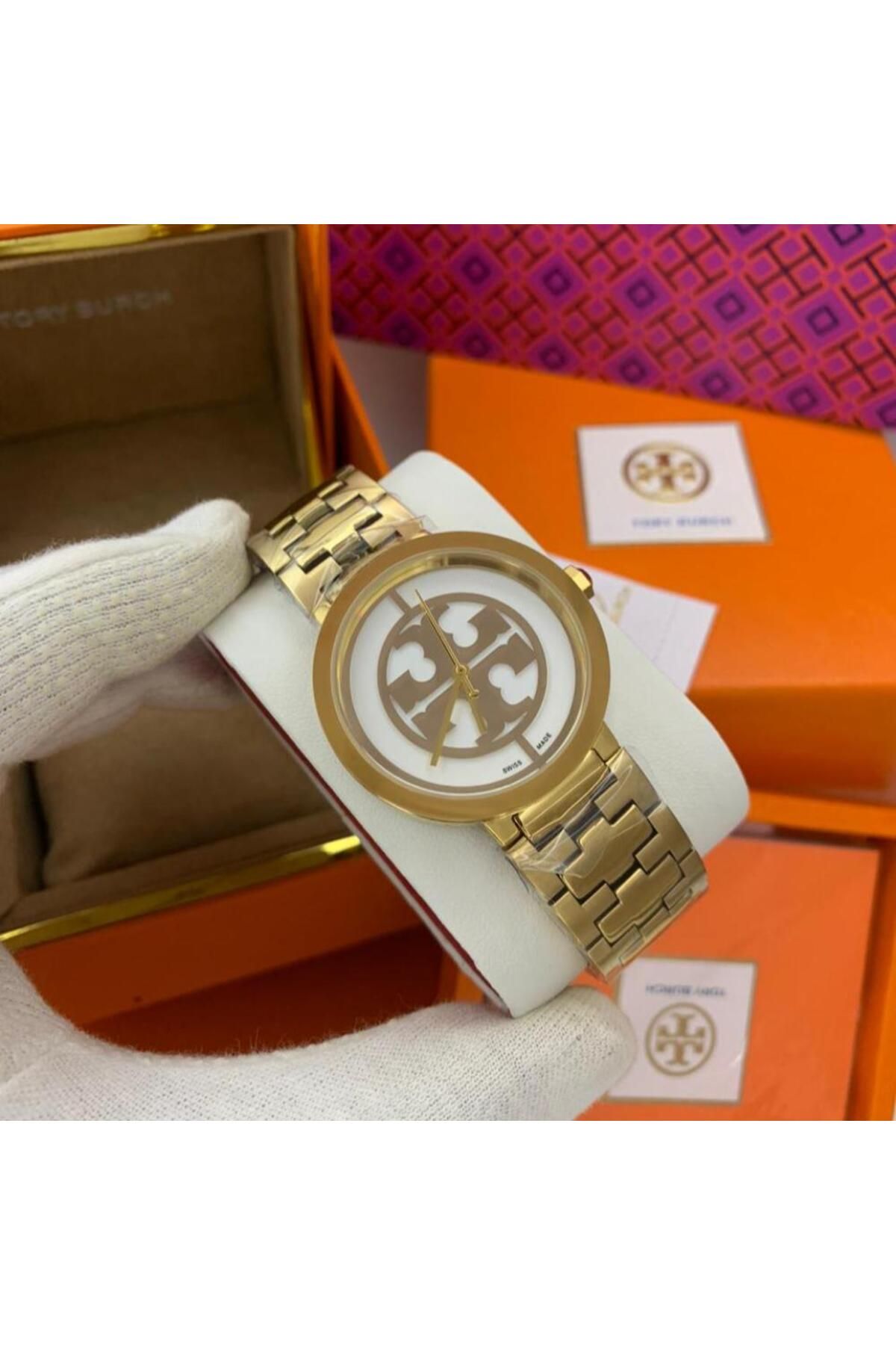 Tory Burch-ساعة رجالية توري بورش المميزة مع الملحقات 1