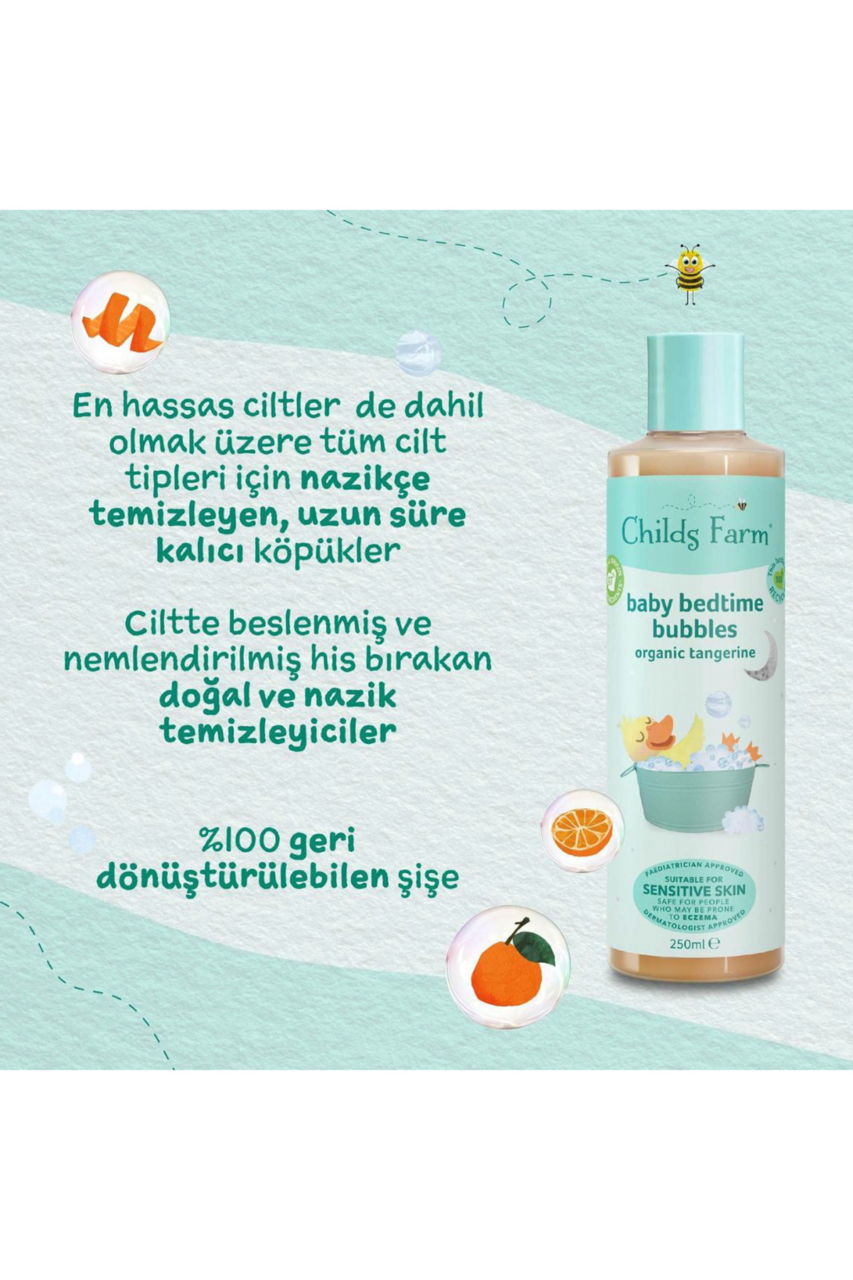 Childs Farm Parfüm İçermeyen 2'li Bebek Şampuanı Ve Banyo Köpüğü 250ml fotoğrafı 7 (önizleme)