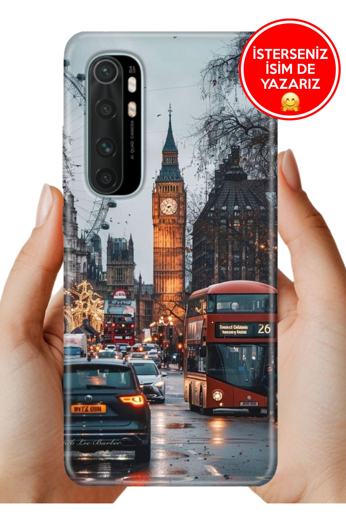 Cekuonline Xiaomi Mi Note 10 Lite Kılıf Baskılı Life Style Kapak Silikon London Winter