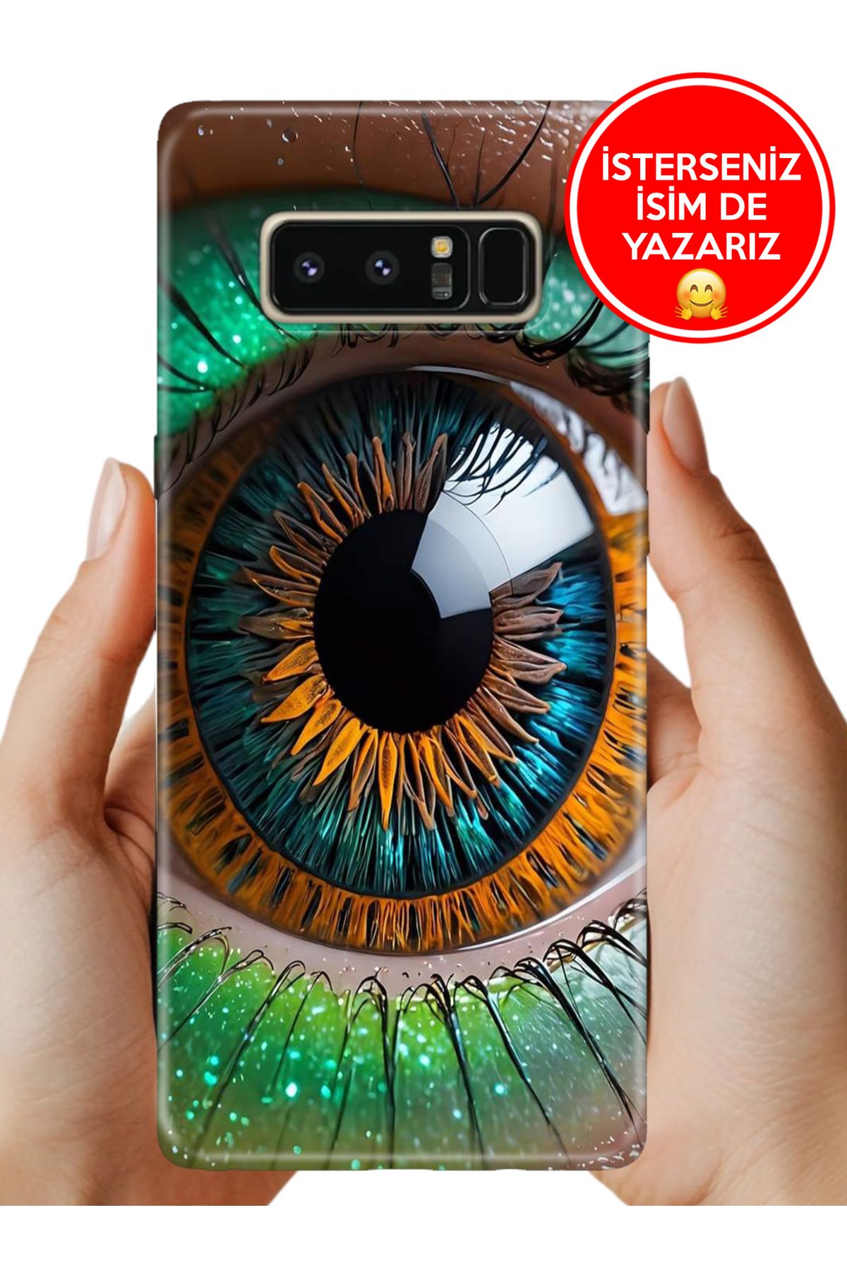 Cekuonline Galaxy Note 8 Kılıf Baskılı Life Style Kapak Silikon Nadir Göz
