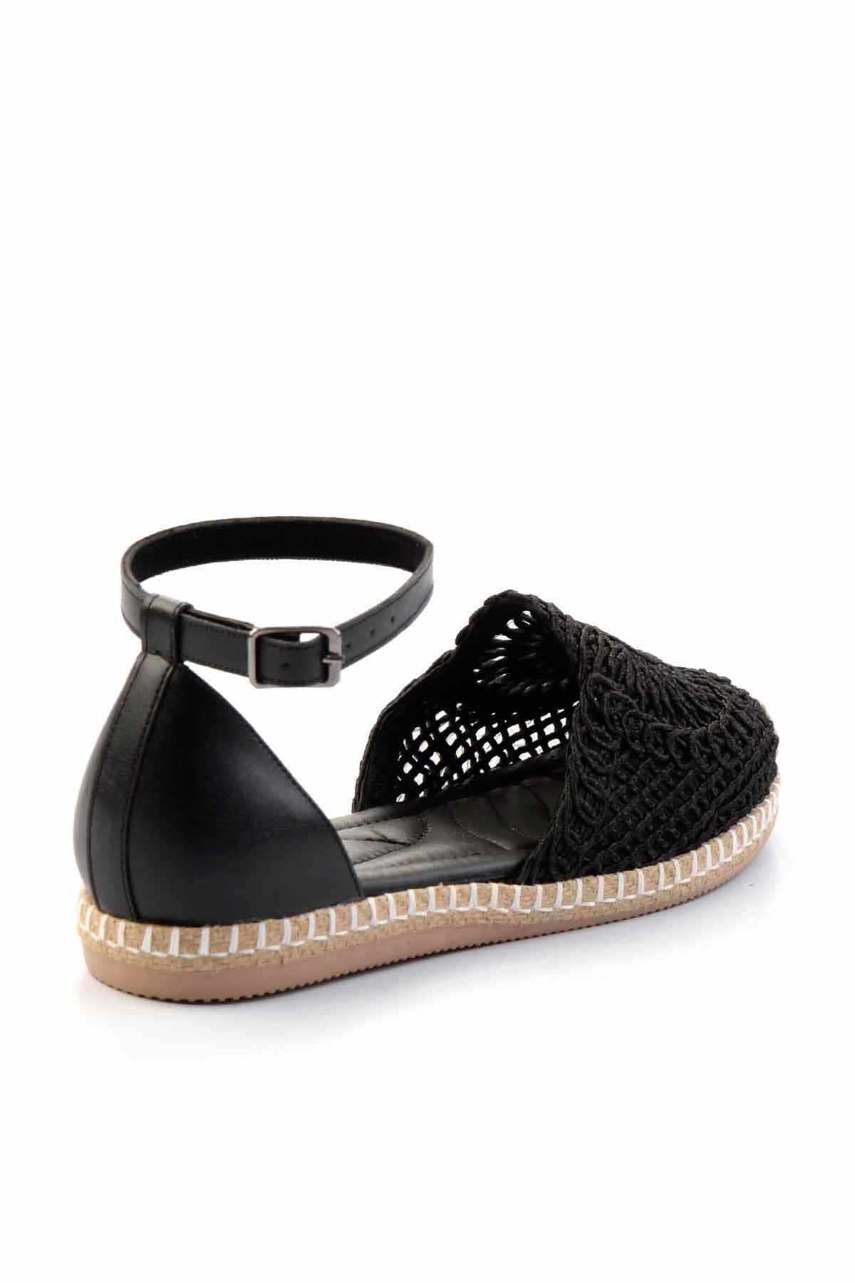 Bambi-Schwarze Damen-Espadrille K01117011416 4
