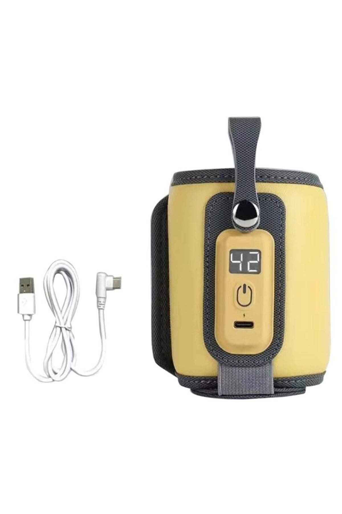 Zigver Hafif Şişe Isıtıcı USB Şarjlı Isıtma Torbası Şişe Süt Isıtıcı Uzun Ömürlü sarı fotoğrafı 2 (önizleme)