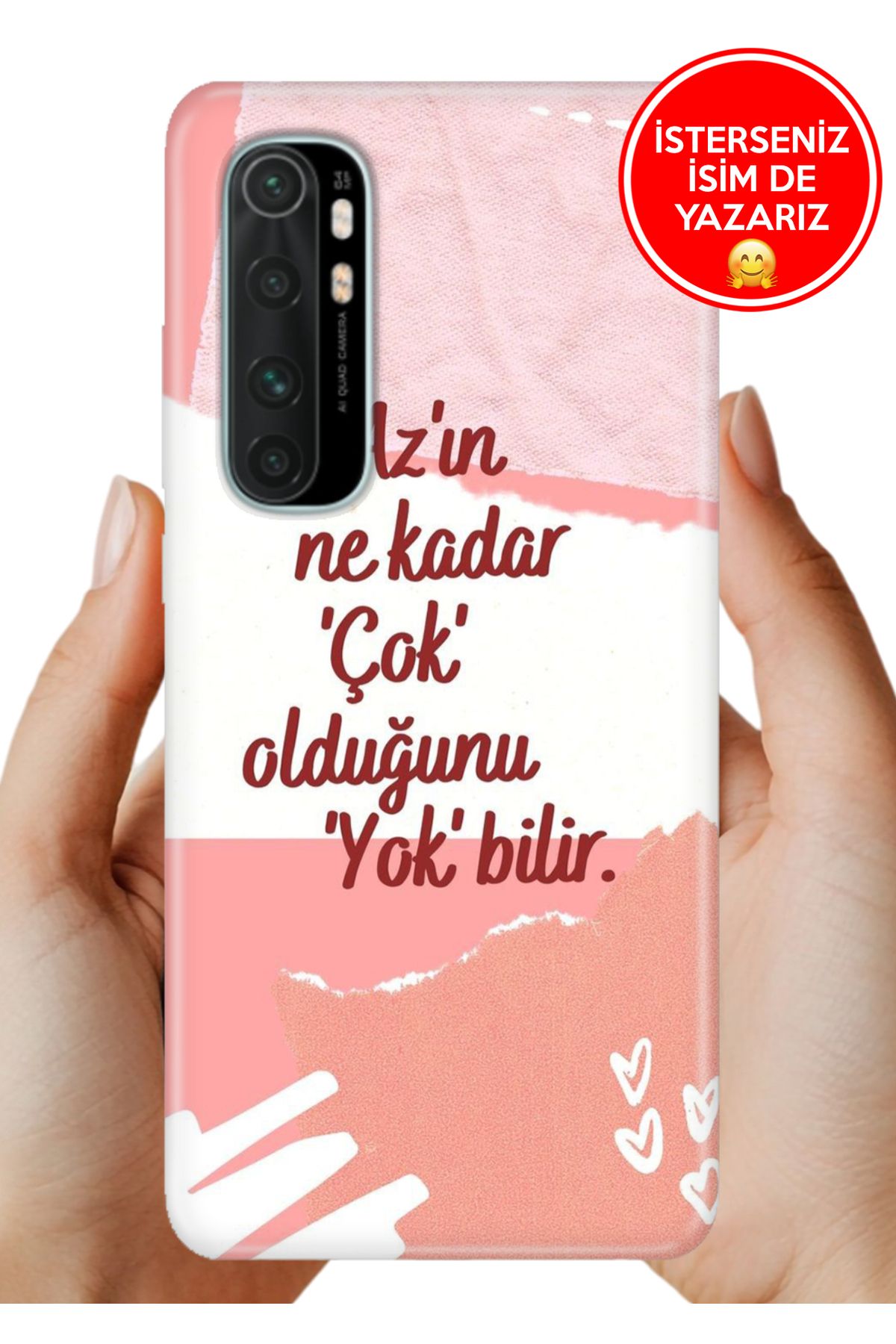Cekuonline Xiaomi Mi Note 10 Lite Kılıf Baskılı Life Style Kapak Silikon Az Çok Yok