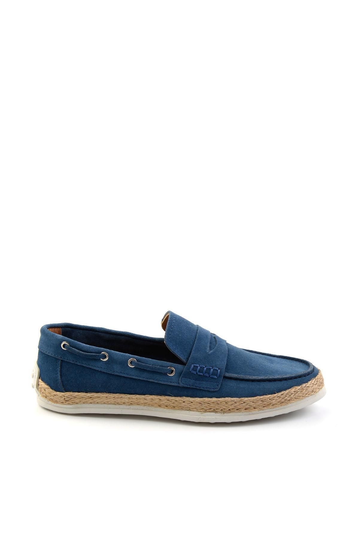 Bambi Mavi Leather Erkek Espadril E01863815502