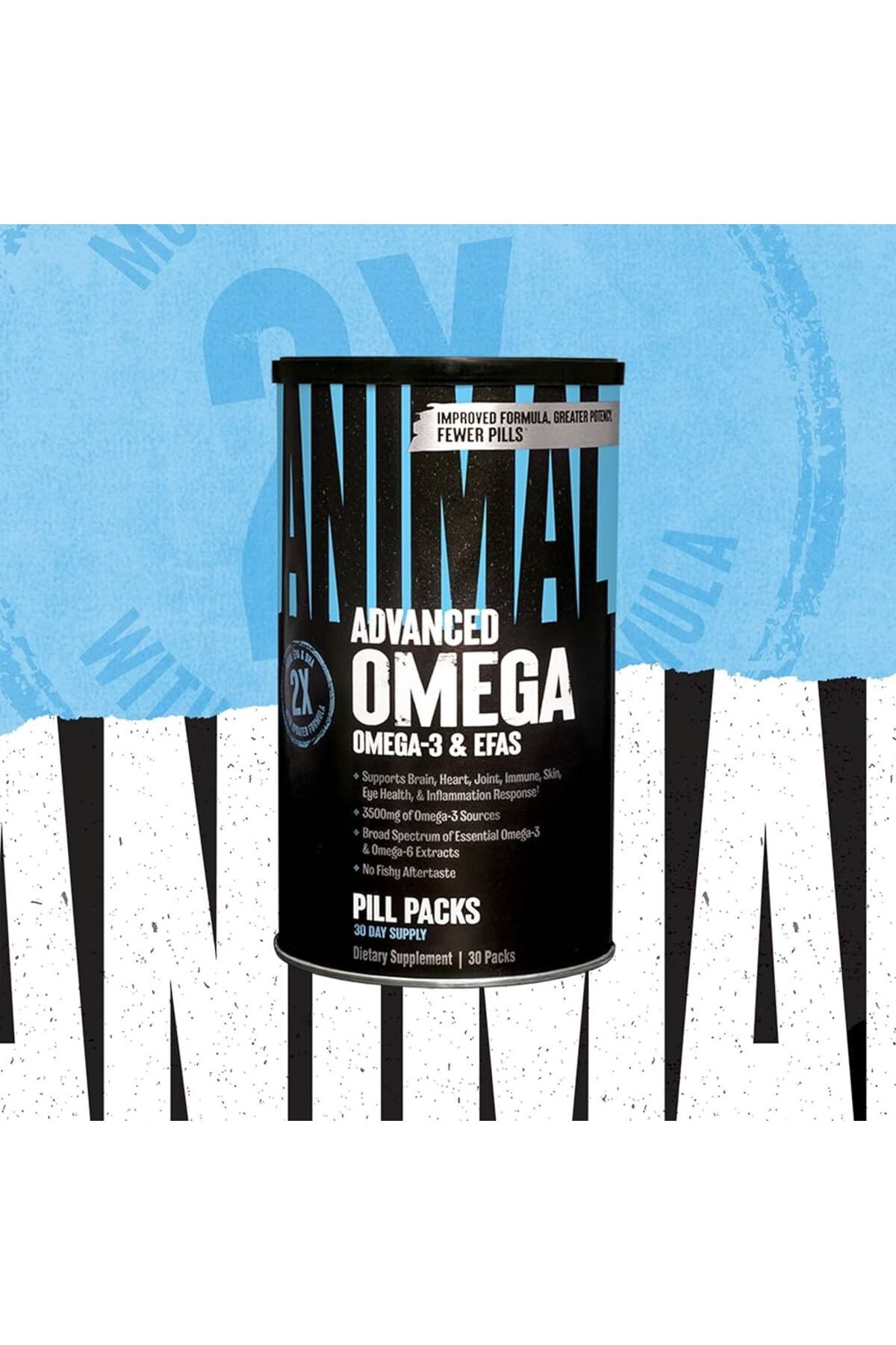 Animal Advanced Omega 3 - High Potency & 6 EPA, DHA, ALA, CLA, GLA for Heart, Brain Immune 30 PACK