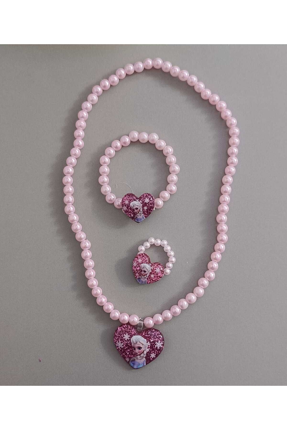 Eva Rose-Girl's Necklace Ring Bracelet Set Children's Jewelry Set Children's Necklace Children's Bracelet Children's Ring 1