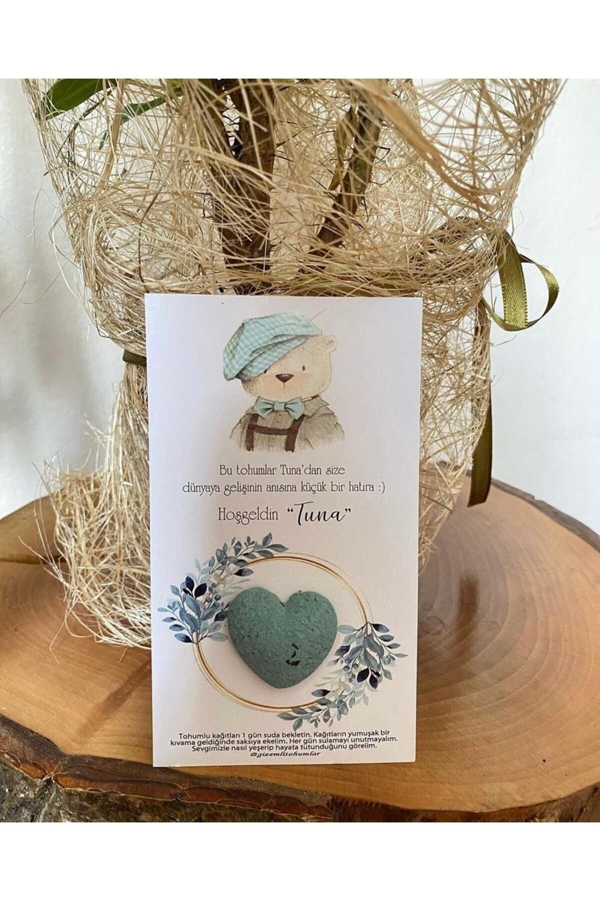 gizemli tohumlar Tohumlu Kart 50 Adet Doğum Günü ,baby Shower,hediyelik fotoğrafı 2 (önizleme)