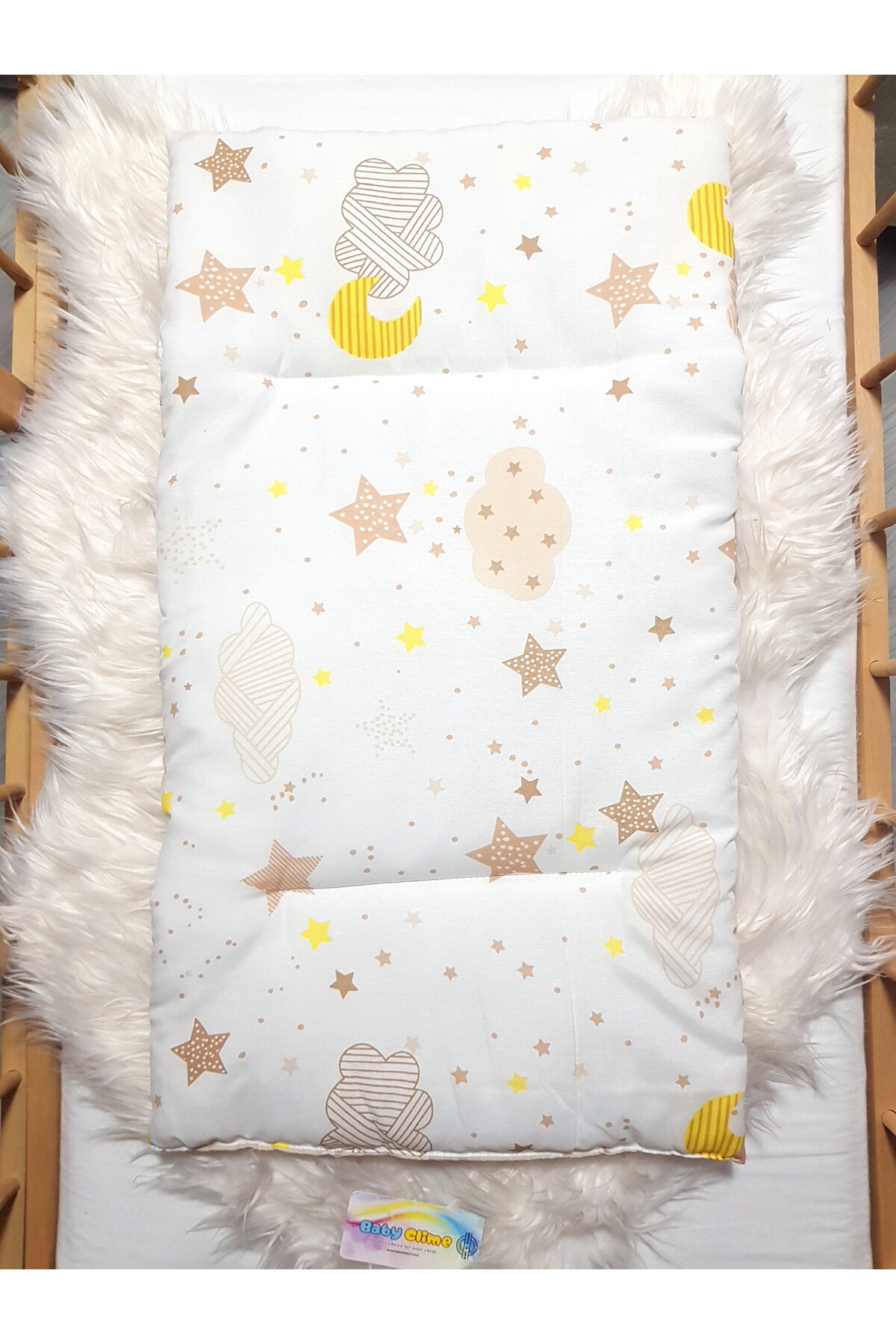 bebek_iklimi Çift Taraflı Bebek Bakım Seti - Alt Açma Minderi, Baş Düzeltme Yastığı ve Ahşap Diş Kaşıyıcı fotoğrafı 6 (önizleme)