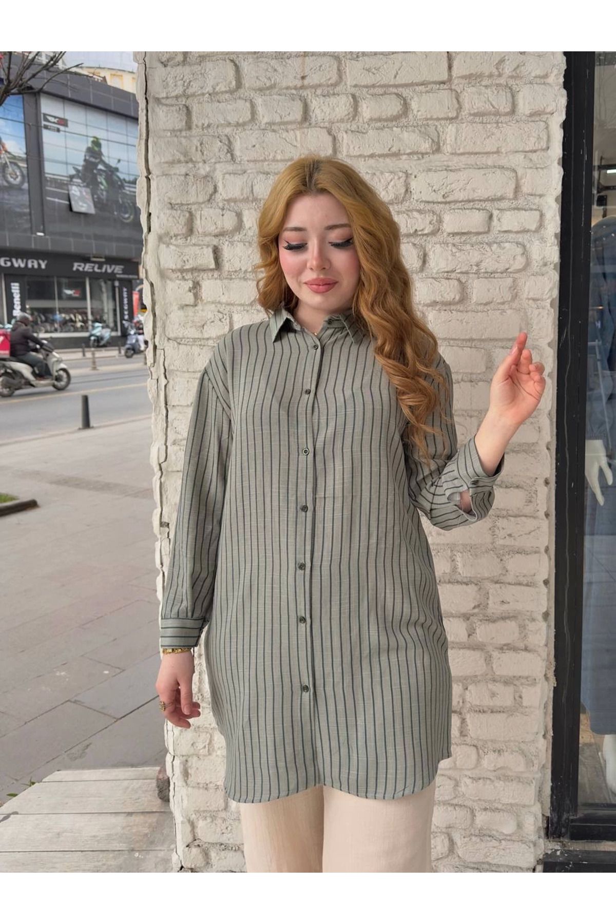 Hepta Collection Çizgili Tunik Gömlek