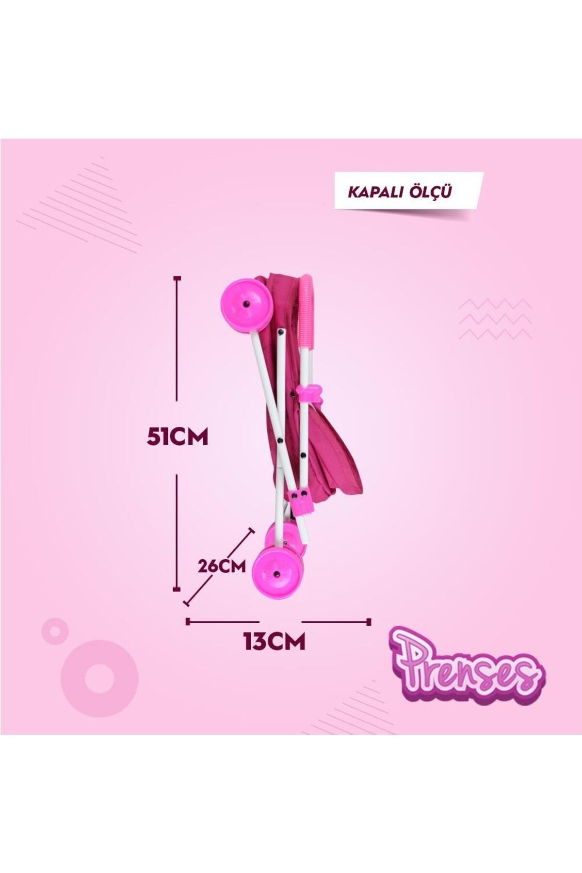 Rival Prenses Katlanabilir, Metal Oyuncak Bebek Arabası - Oyuncak Puset RENK: FUŞYA fotoğrafı 6 (önizleme)