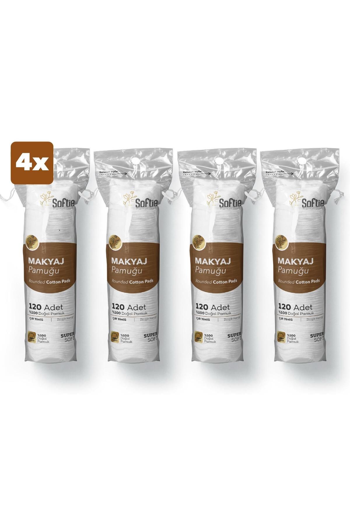 softie SOFTİE 120x4 Paket Makyaj Temizleme Pedi