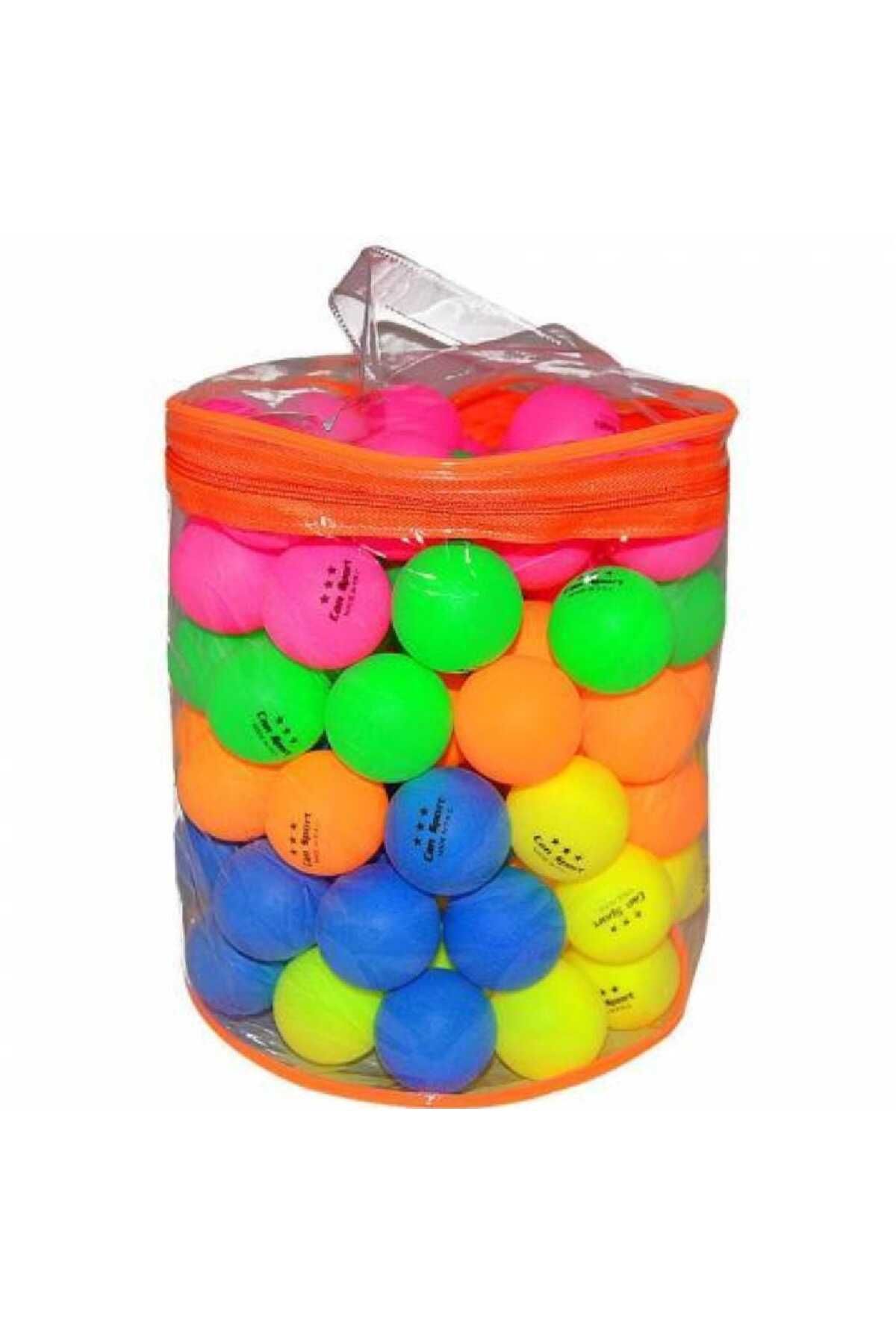 funworld KOPYA - Masa Tenis Topu Renkli Pinpon Topu (100'lü)çantalı
