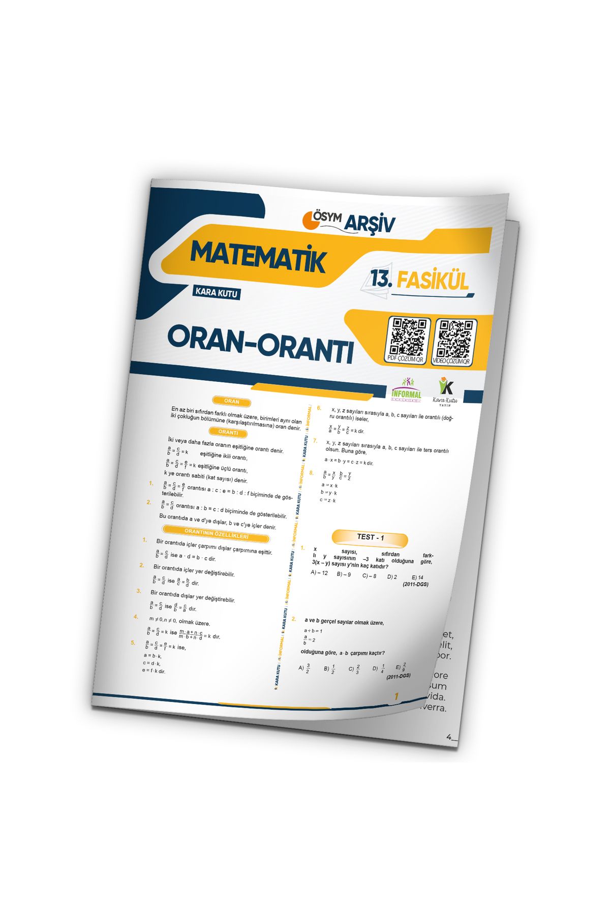Karakutu Yayınları 2025 KPSS Matematik Kara Kutu Oran-Orantı 13.Fasikülü ÖSYM Çıkmış Soru Bankası Modüler Set Çözümlü