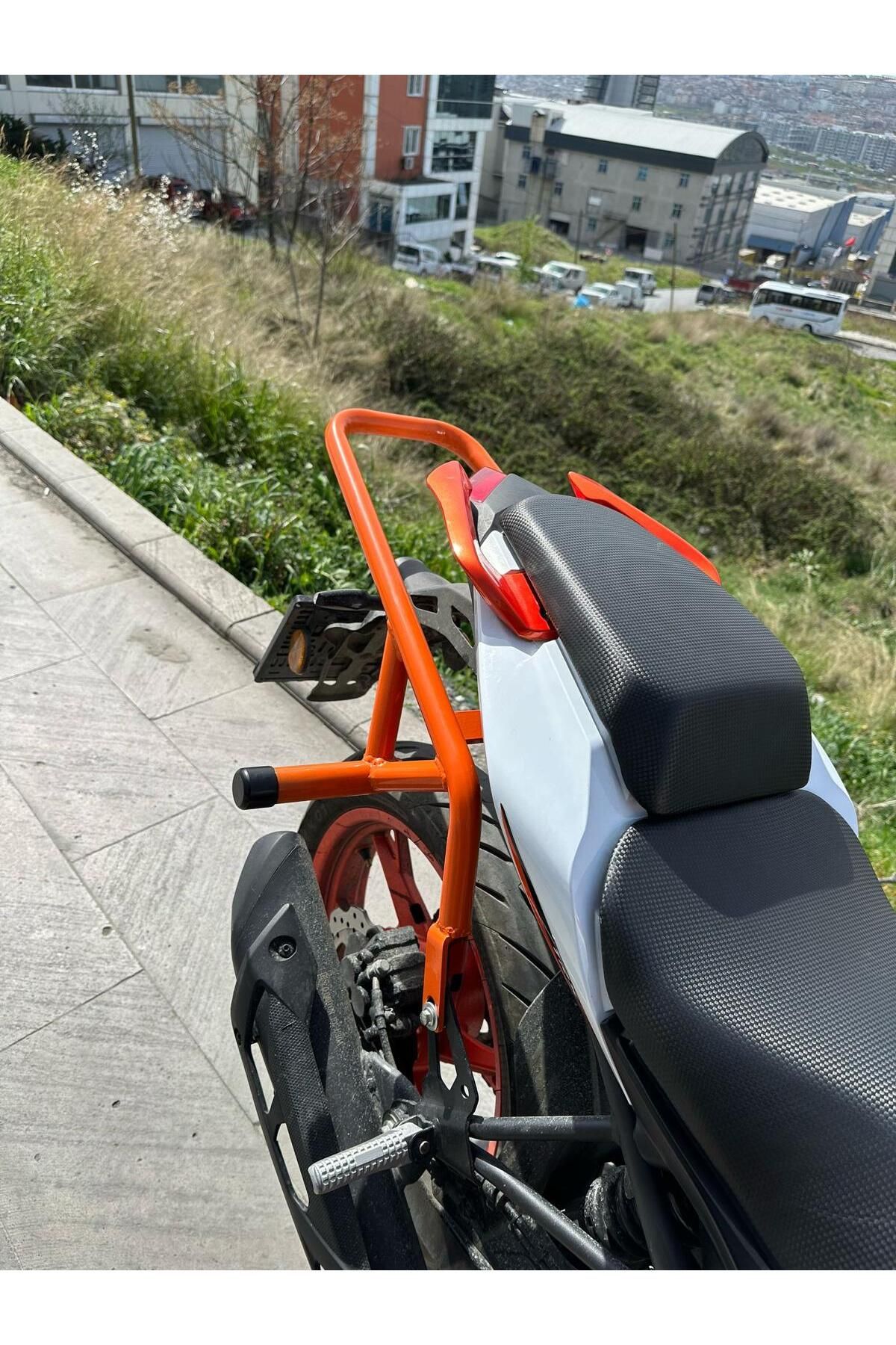 Hamza Motors QJ Motor TRX 125 Arka Koruma Demiri (Turuncu)