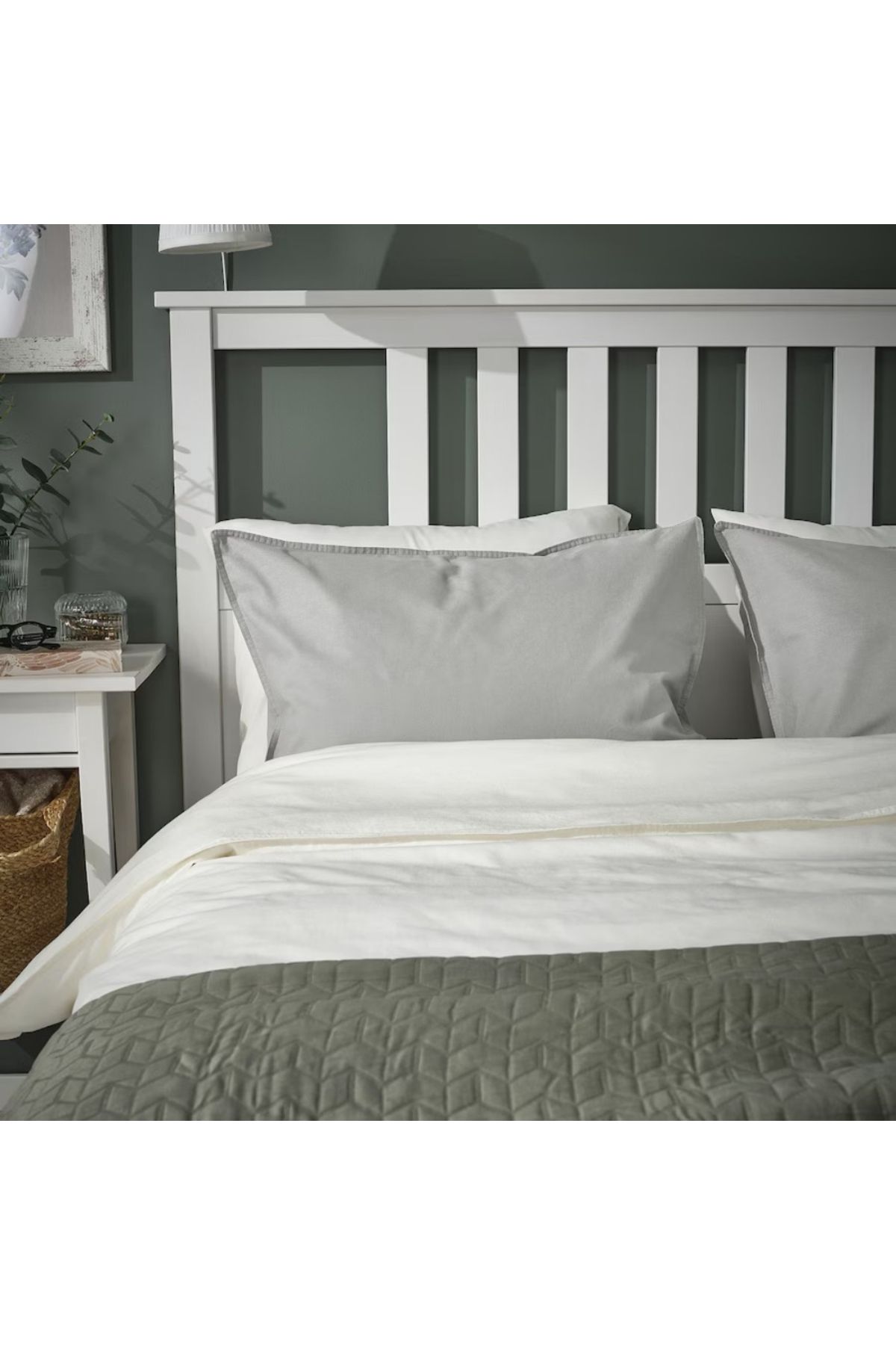 IKEA-ÄNGSLILJA Grey Pillowcase – Soft Cotton, Breathable & Durable (50x80 cm) 3