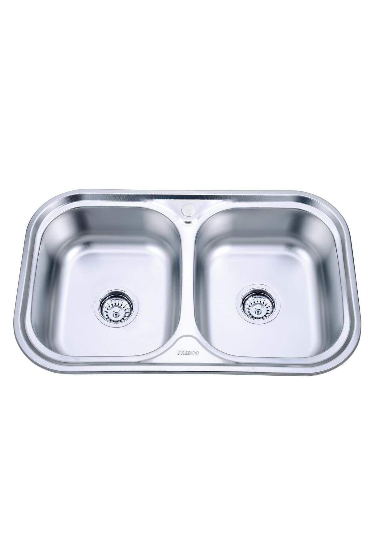 Freddo Chiuveta Bucatarie Freddo Sn9031, 80x40x51cm, Adancime 21cm, Pentru Blat, Finisaj Anticalcar, Inox - One Size