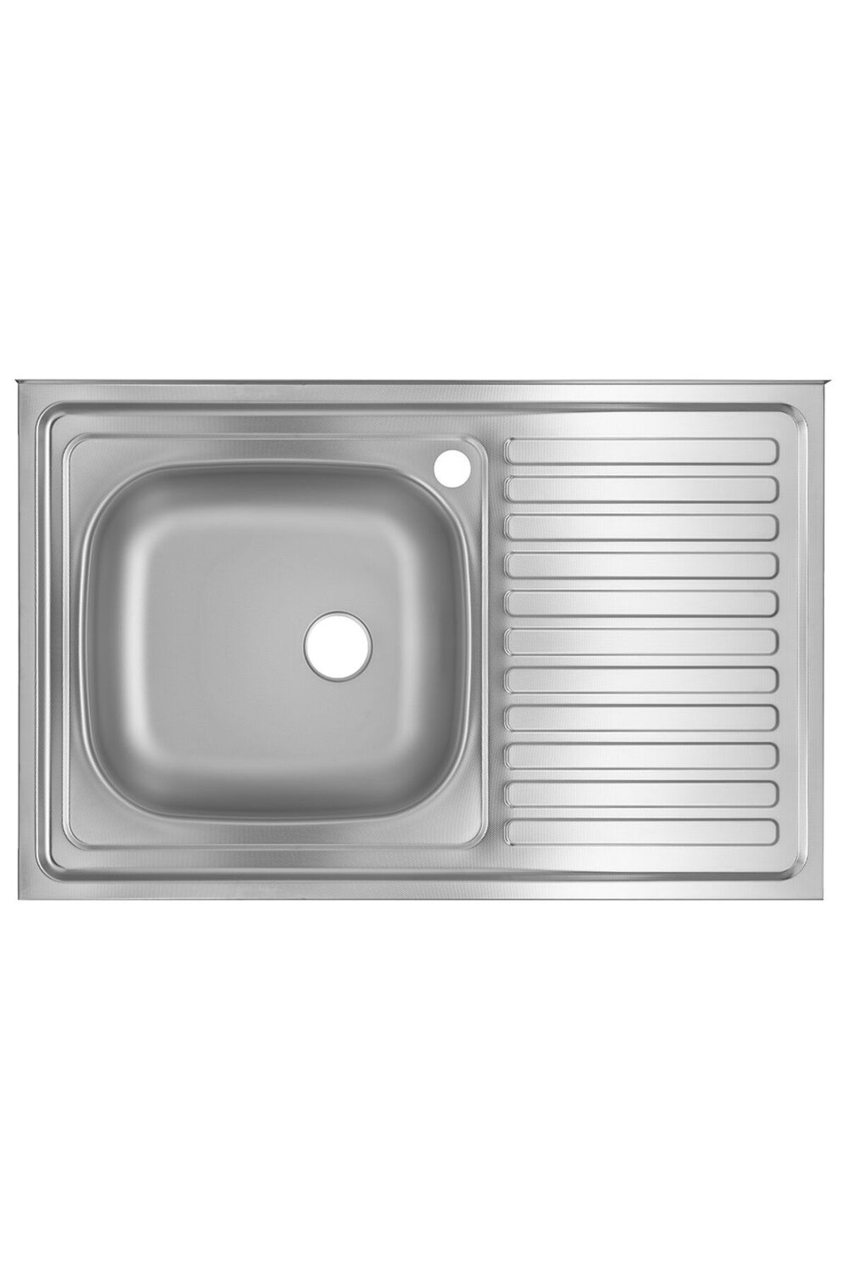 Freddo Chiuveta Bucatarie Sn8001s, Masca, 80x50 Cm, 13 Cm Adancime, Cuva Stanga, Finisaj Anticalcar, Inox - One Size