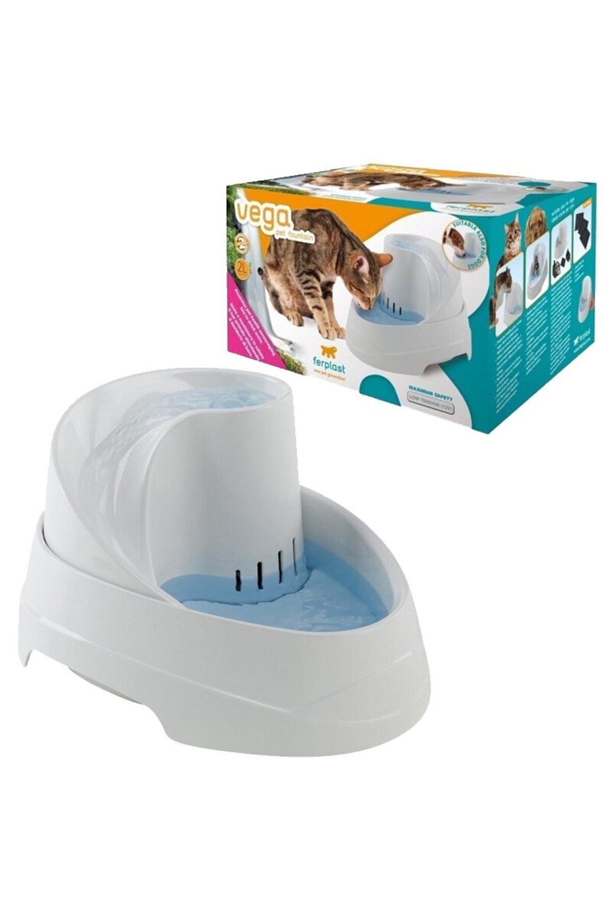 Ferplast-Vega Waterfall Automatic Cat Water Bowl 2 Lt 1