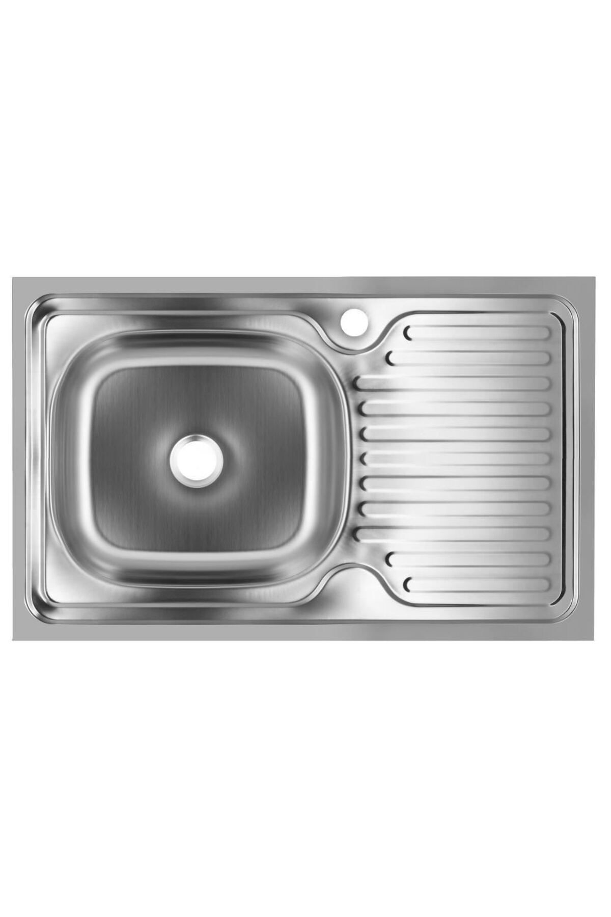 Freddo Chiuveta Bucatarie Pentru Blat Freddo Sn9002s, 76x43.5cm, Anticalcar, Cu Preaplin, Cuva Stanga, Inox - One Size