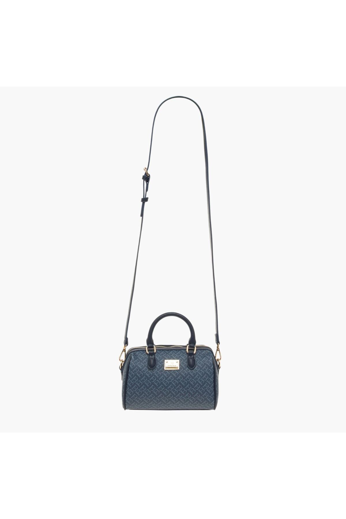 Flora Bella by Shoexpress-Monogram Print Tote Bag with Double Handles and Zip Closure 2