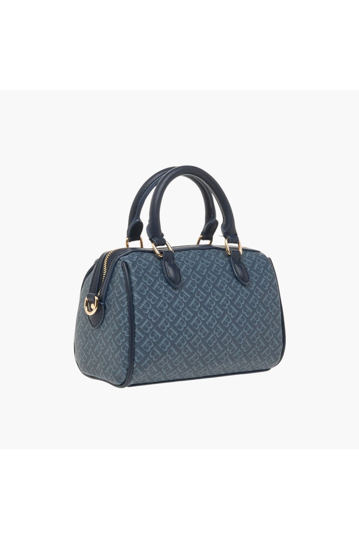 Flora Bella by Shoexpress-Monogram Print Tote Bag with Double Handles and Zip Closure 3