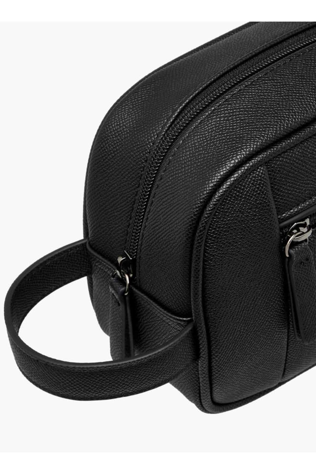 LBL by Shoexpress-Textured Pouch with Handle and Zip Closure 3