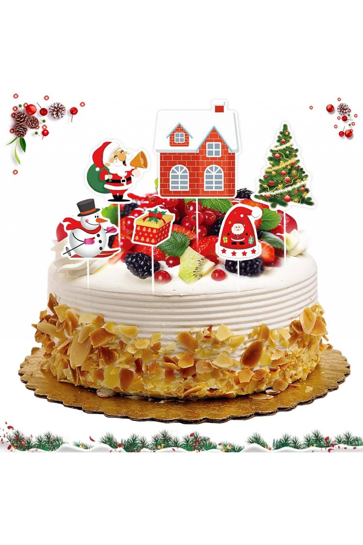 Yisky Set De 6 Decoratiuni Pentru Tort Yisky, Carton, Multicolor - One Size
