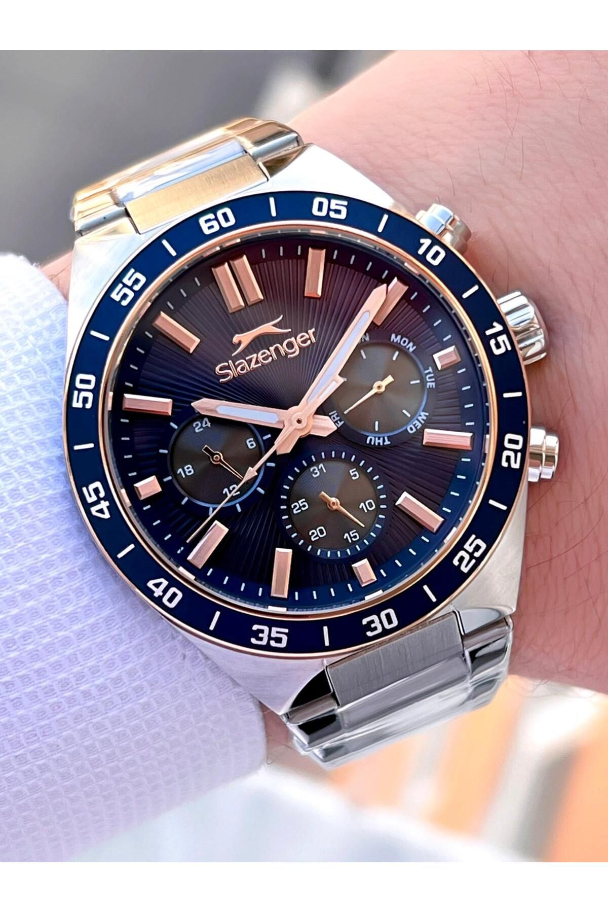 Slazenger-SL.03 Slazenger Steel Cord Blackening Does Not Throw Color Inner Functions Active 5 Atm Men's Wristwatch 2