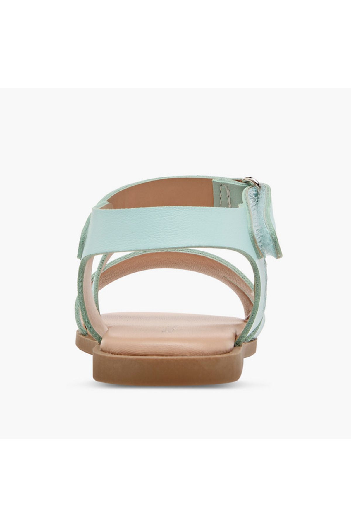 Flora Bella by Shoexpress-Flora Bella Strap Detail Sandals with Hook and Loop Closure 4