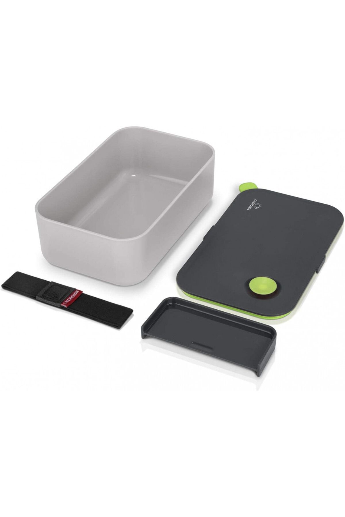 COMLIFE-Caserola pentru pranz cu 2 compartimente COMLIFE, plastic, gri, 1000 ml, 19,1 x 11,9 x 6,8 cm 7