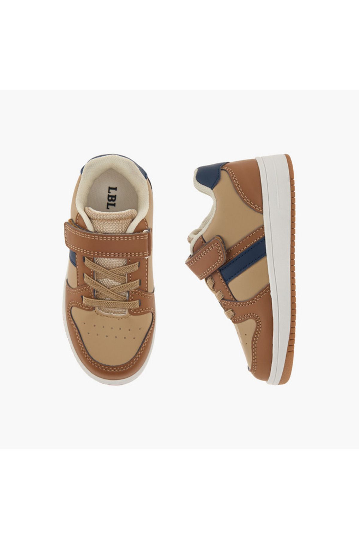 LBL by Shoexpress-Colourblock Sneakers with Hook and Loop Closure 1
