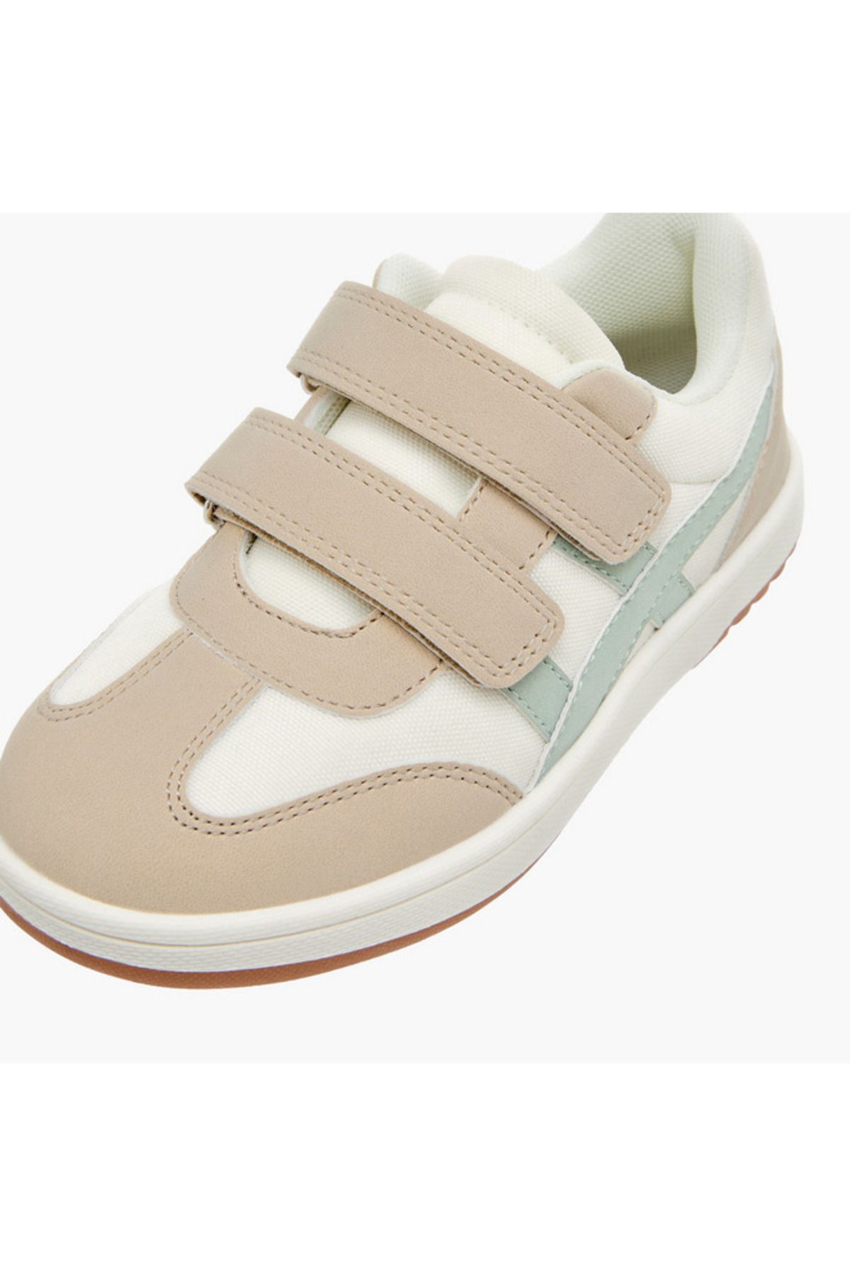 Juniors-Panelled Sneakers with Hook and Loop Closure 5