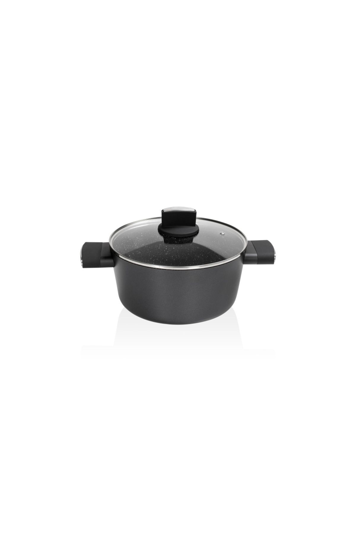 Zilan-Zilan ZLN0867 Black saucepan with marble coating, 5 layers, 28 cm and soft-touch handles, 7.1 L 3