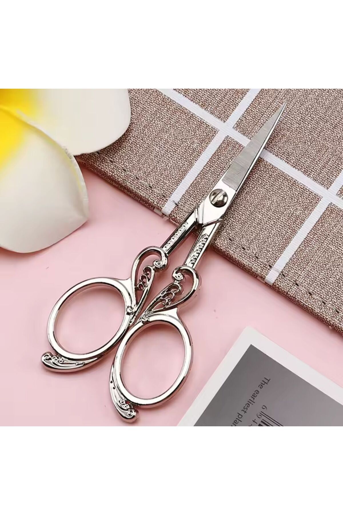 OZN AKSESUAR Söz Nişan Makası, Kurdele Açılış Özel Gün Merasim Dikiş Nakış Makası gümüş