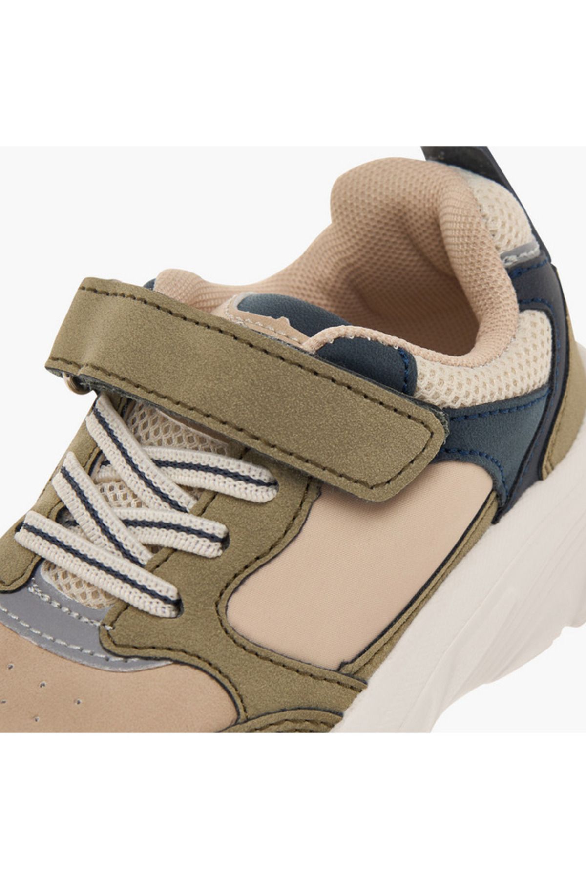 LBL by Shoexpress-Panelled Sneakers with Hook and Loop Closure 4