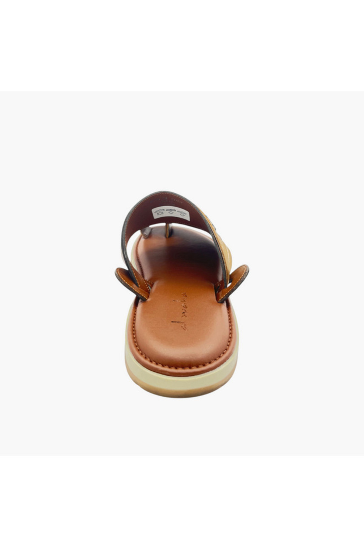 Al Waha-Textured Slip-On Arabic Sandals with Toe Loop Detail 3