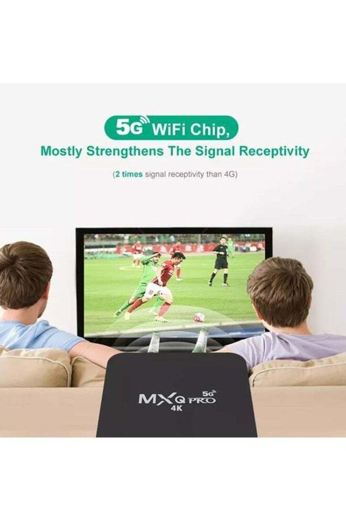 COOYA-Android Smart TV Box (1GB+8GB) 64bit 4 Core CPU MXQPro Black Media Player, Google Voice Assistant 4