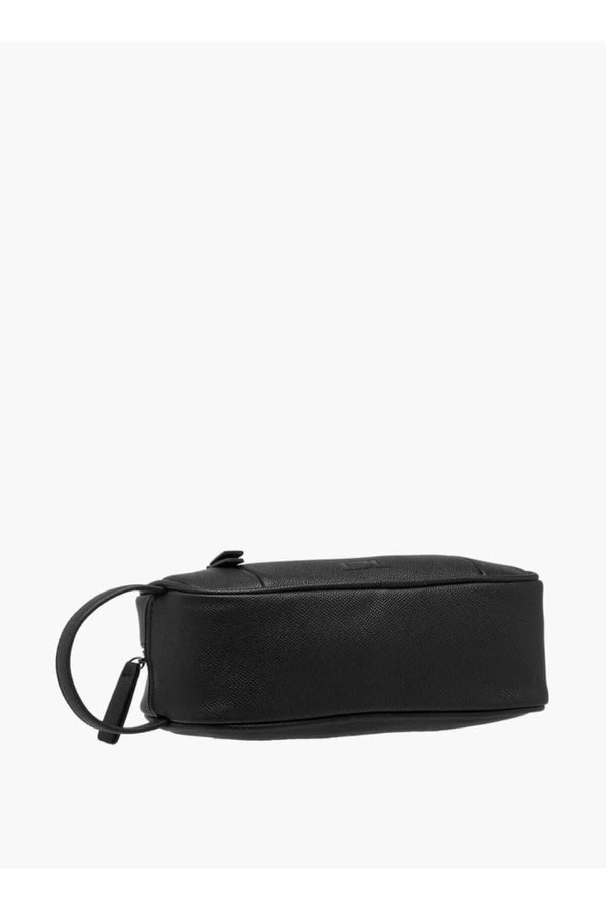 LBL by Shoexpress-Textured Pouch with Handle and Zip Closure 5