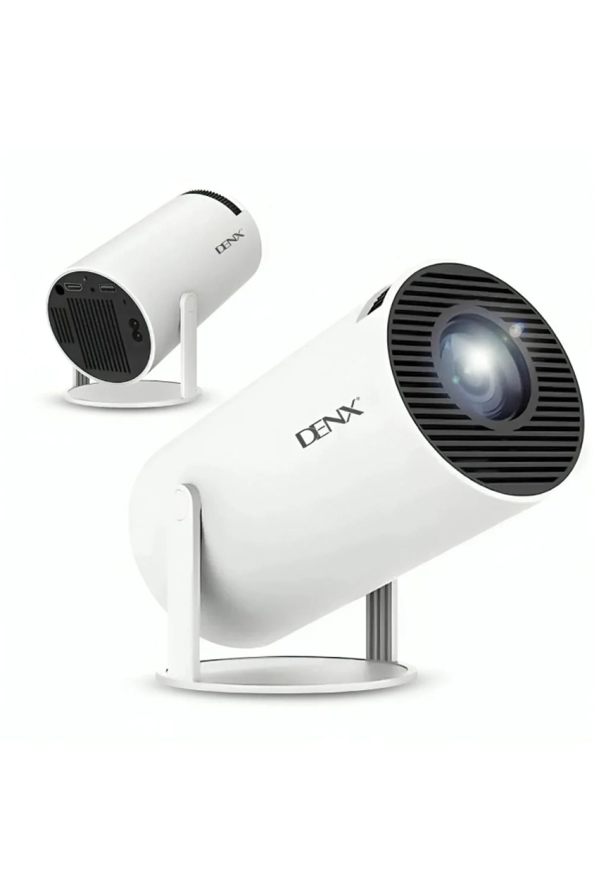 Denx-Smart Mini Projector, Portable Built-in Wi-Fi, Android 11, FHD 1080P Projector Supports 50,000 H 1