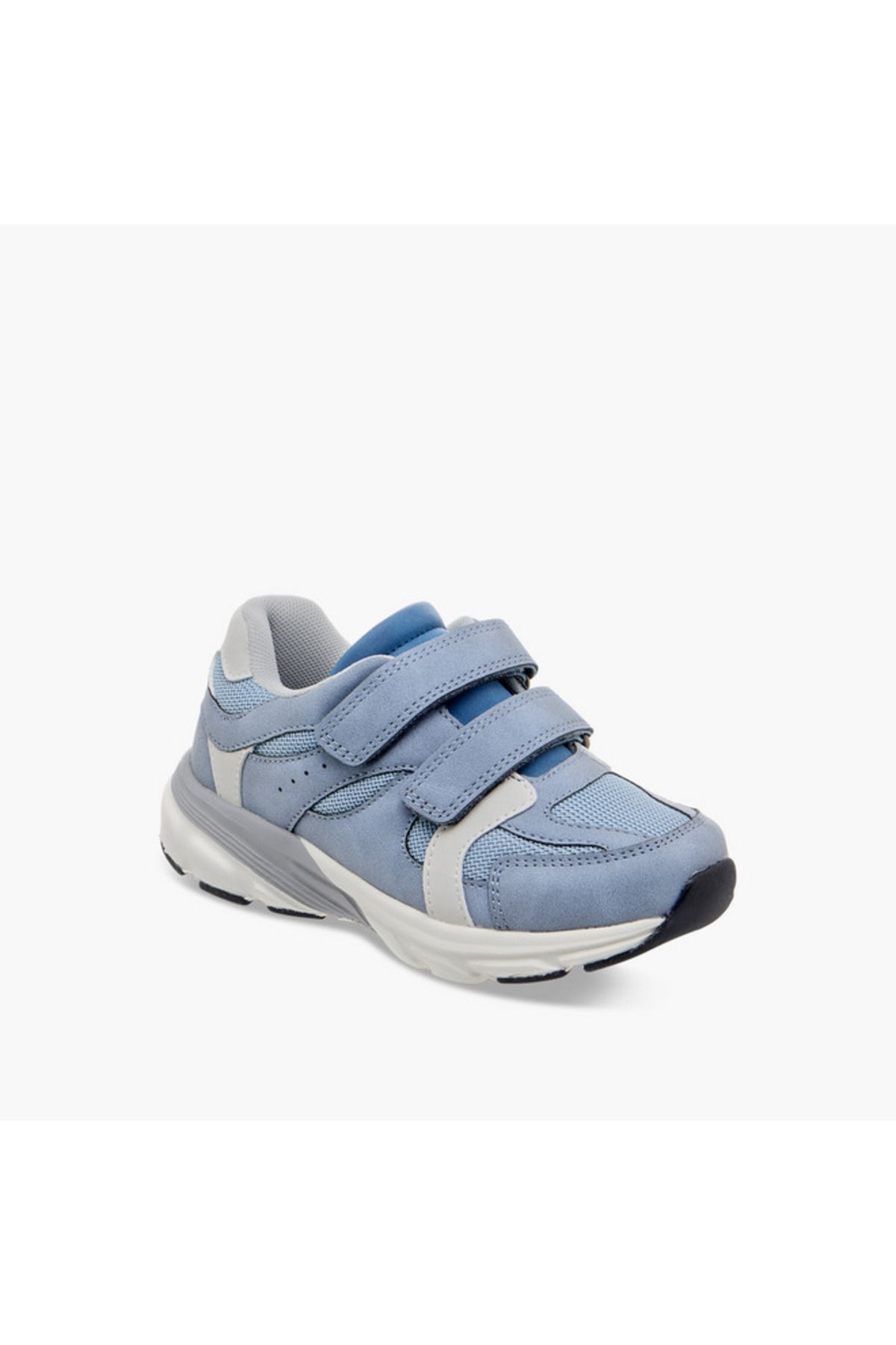 Juniors-Panelled Sneakers with Hook and Loop Closure 2